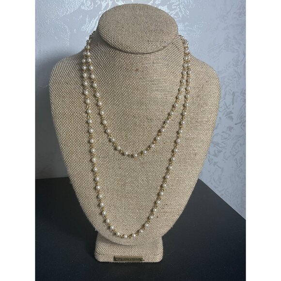 Pearl Beaded Necklace & Chain - Picture 1 of 4